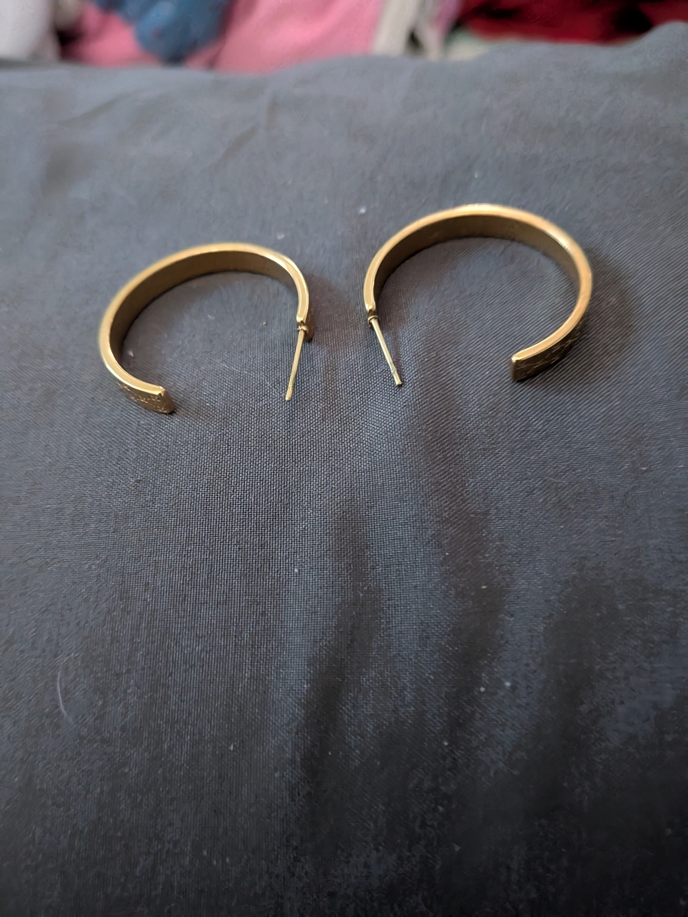 Stainless Steel Gold-Tone Minimal Half-Hoop Earrings - Women Accessories
